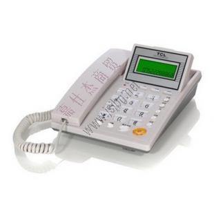 TCL电话机37型-米白，带免提及来电